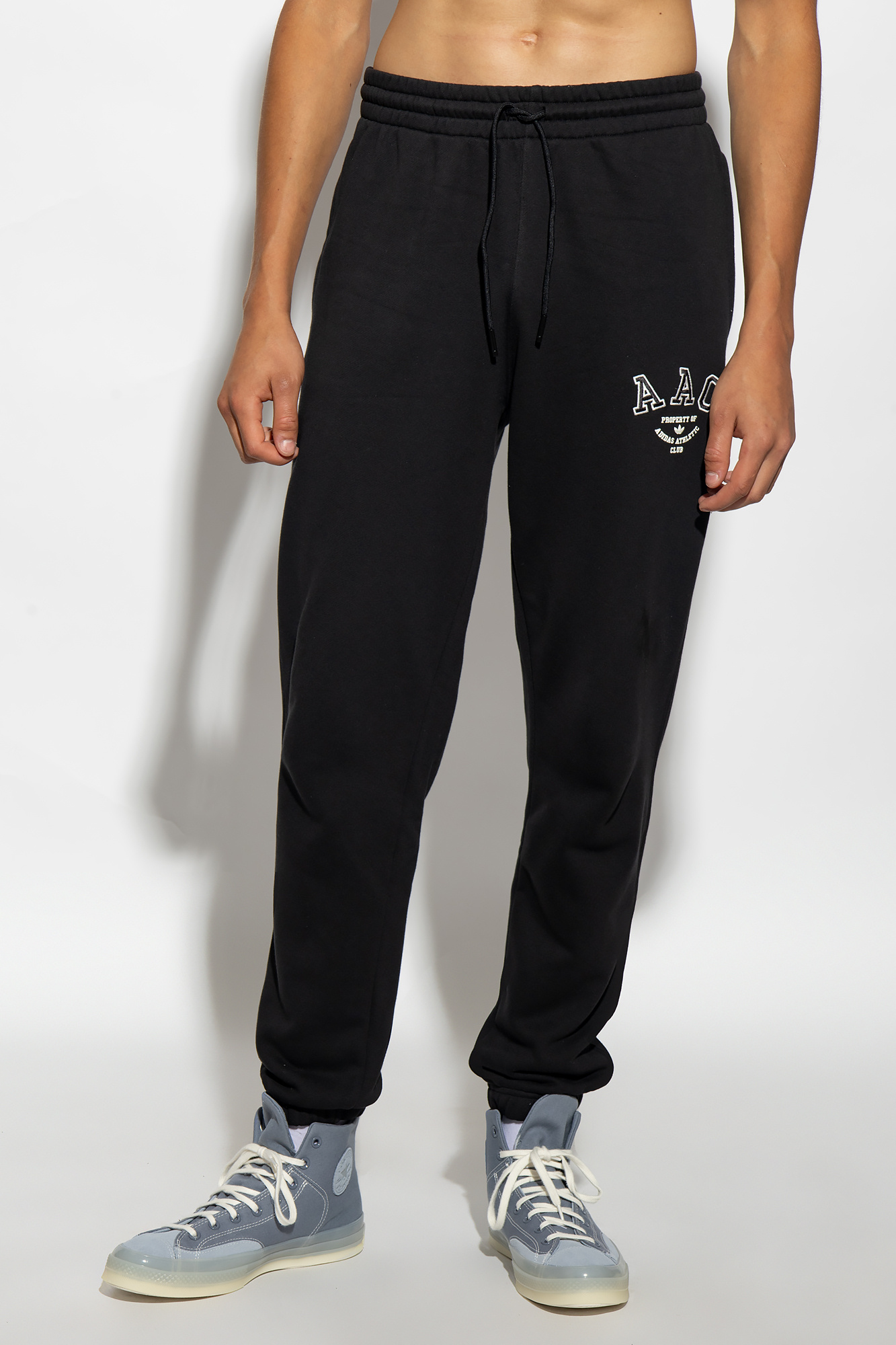 Black Sweatpants with logo ADIDAS Originals SchaferandweinerShops KY adidas adizero feather running shoe sale canada